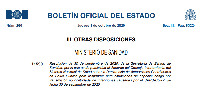 encabezado del BOE
