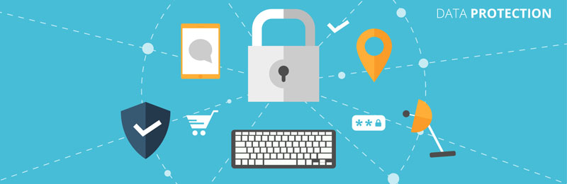iconos de seguridad en proteccion de datos